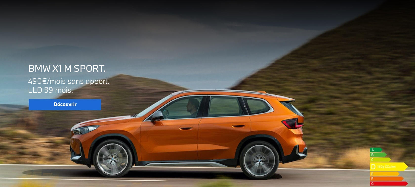 BMW X1 M Sport, 490€/mois sans apport, LLD 39 mois.