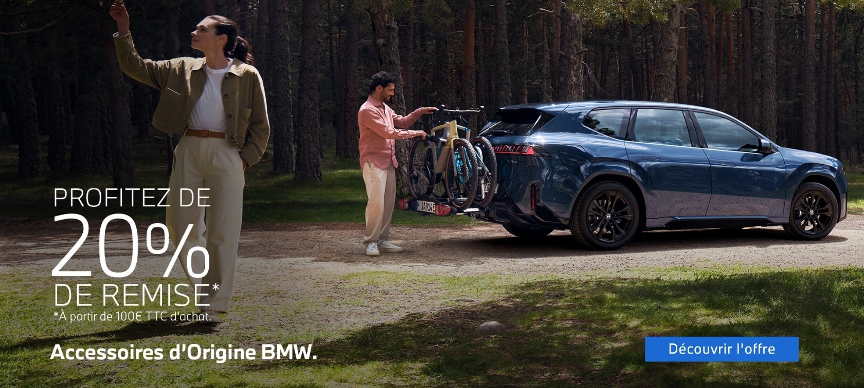 Profitez de 20% de remise sur les accessoires d'Origine BMW.