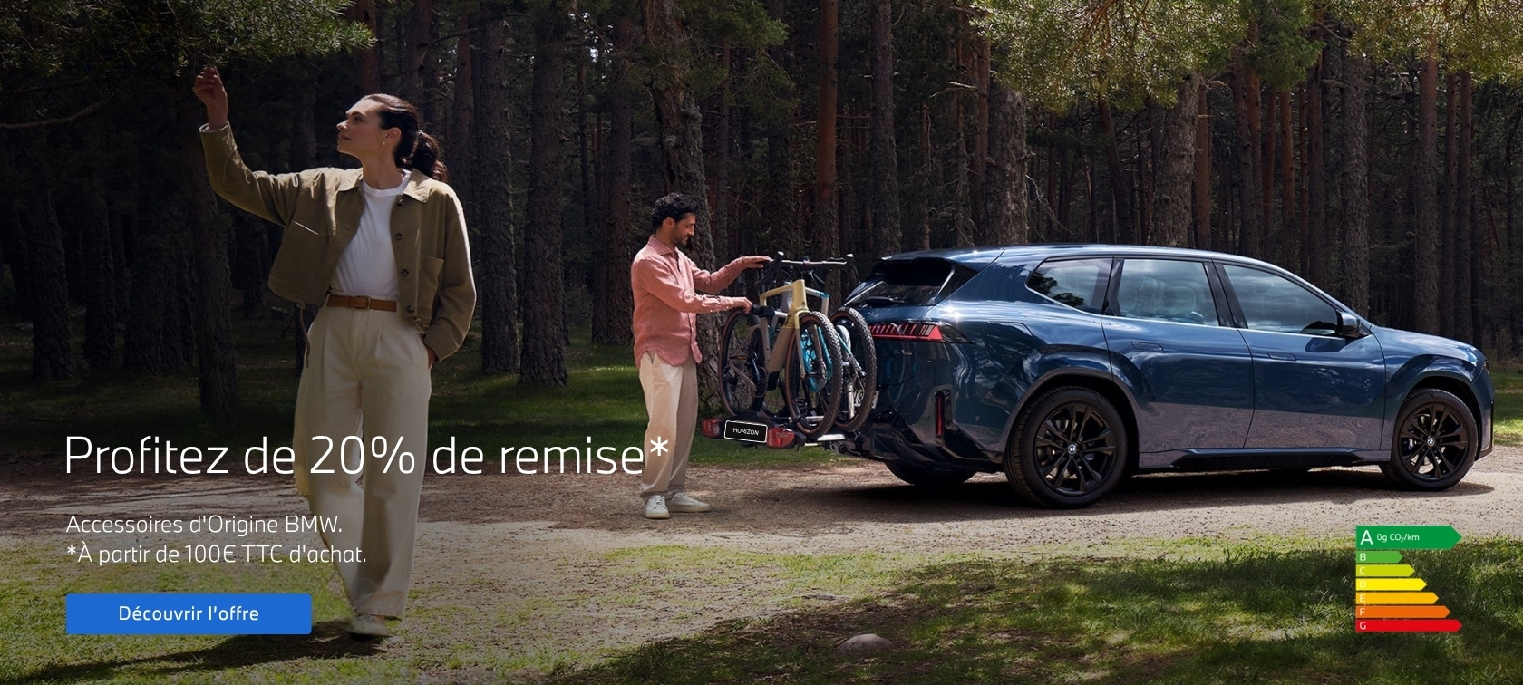 Profitez de 20% de remise sur les accessoires d'Origine BMW.